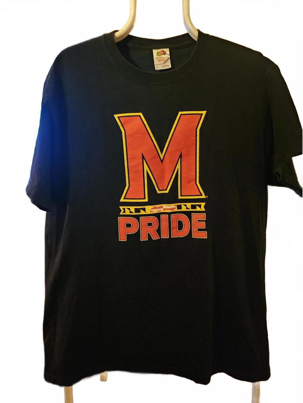 UNIVERSITY MARYLAND TERRAPINS Basketball Pride T-SHIRT Mens L -FOTL game givvy